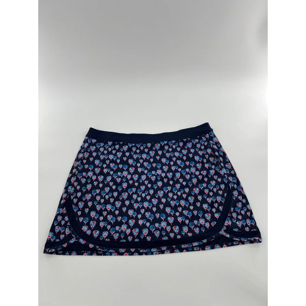 PGA TOUR Women Navy Hot Air Balloon Novelty Print Pull On Golf Skort Skirt XL